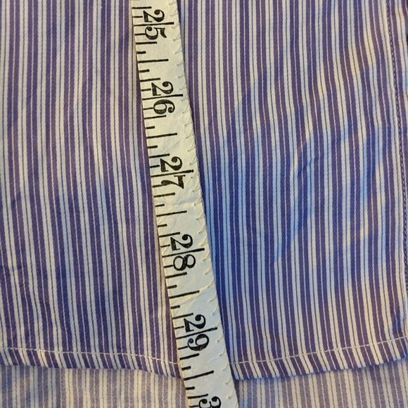 Robert Graham Purple White striped button up dress shirt 3XL - Picture 8 of 16